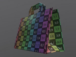 fabric bag medium with handle Modelo 3D