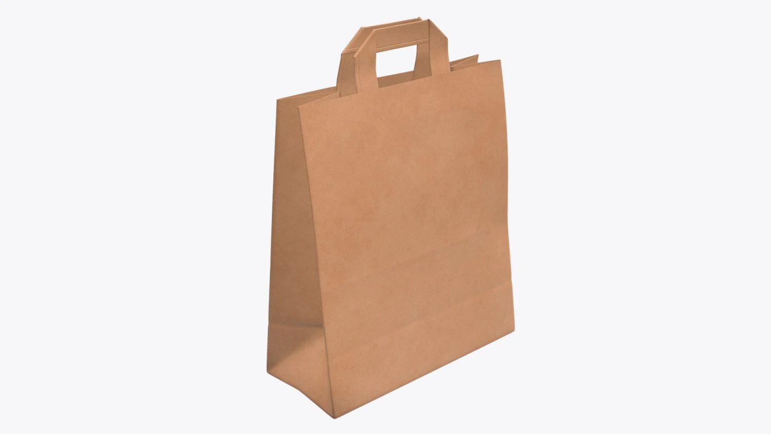 paper bag large with handle 3D Model .c4d .max .obj .3ds .fbx .stl .blend 