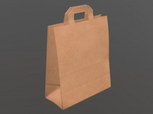 paper bag large with handle 3D Model