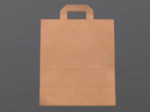 paper bag large with handle 3D Model