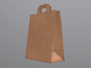 paper bag large with handle 3D Model