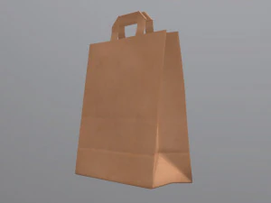 paper bag large with handle 3D Model