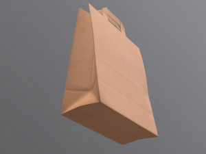 paper bag large with handle 3D Model
