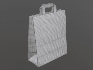paper bag large with handle 3D Model