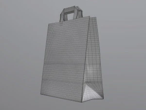 paper bag large with handle 3D Model