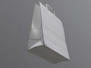 paper bag large with handle 3D Model