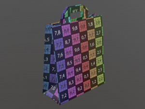 paper bag large with handle 3D Model