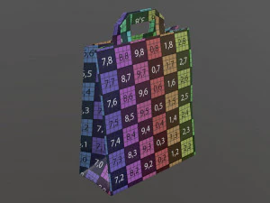 paper bag large with handle 3D Model