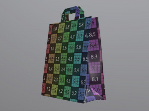 paper bag large with handle 3D Model