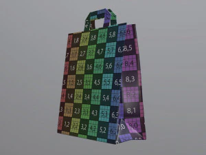 paper bag large with handle 3D Model