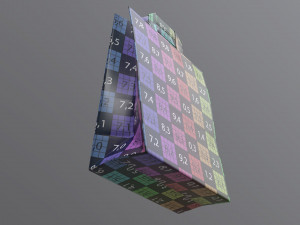 paper bag large with handle 3D Model