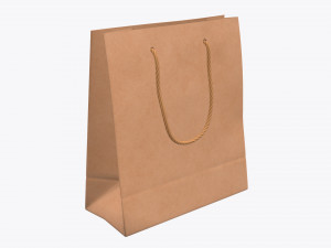 paper bag large with string handle 3D Model