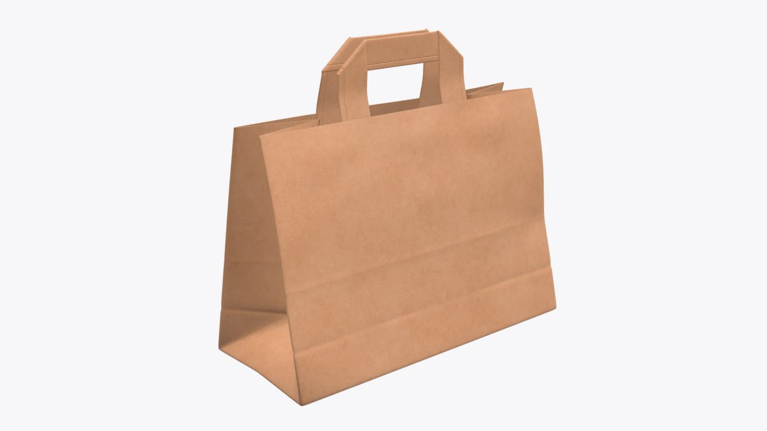 paper bag medium with handle 3D Model .c4d .max .obj .3ds .fbx .stl .blend