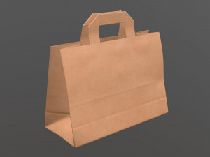 paper bag medium with handle 3D Model