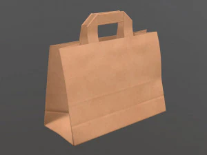 paper bag medium with handle 3D Model