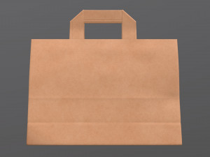 paper bag medium with handle 3D Model