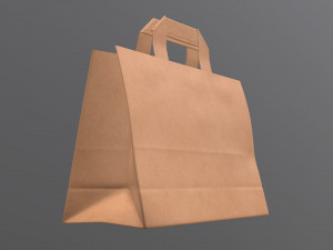 paper bag medium with handle 3D Model