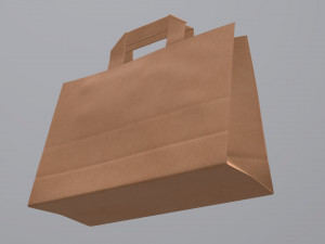 paper bag medium with handle 3D Model