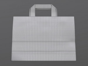 paper bag medium with handle 3D Model