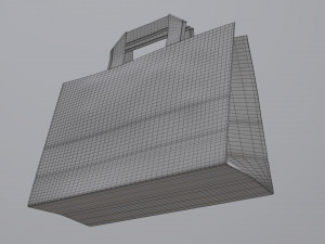 paper bag medium with handle 3D Model