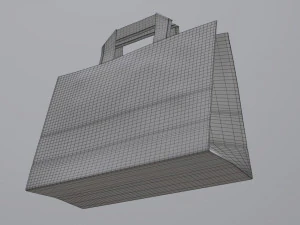 paper bag medium with handle 3D Model