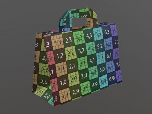 paper bag medium with handle 3D Model