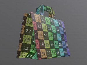 paper bag medium with handle 3D Model