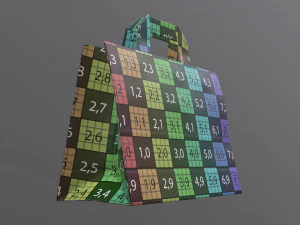 paper bag medium with handle 3D Model