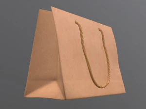 paper bag medium with string handle 3D Model
