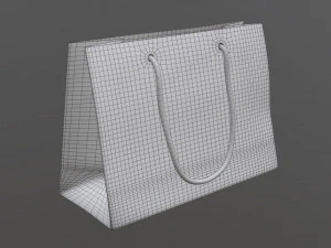 paper bag medium with string handle 3D Model