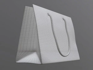paper bag medium with string handle 3D Model