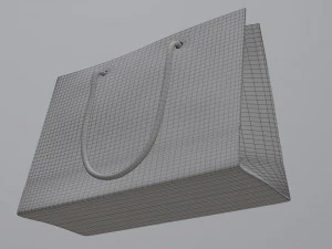paper bag medium with string handle 3D Model
