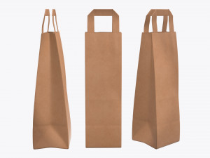 paper bag slim with handle Modelo 3D