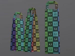 paper bag slim with handle 3D Model