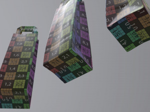 paper bag slim with handle 3D Model