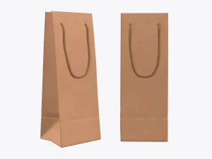paper bag slim with string handle 01 3D Model