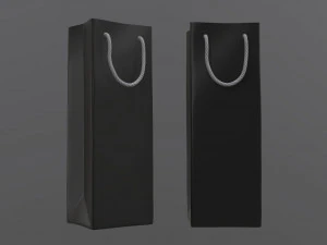 paper bag slim with string handle 02 3D Model