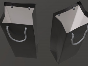 paper bag slim with string handle 02 3D Model