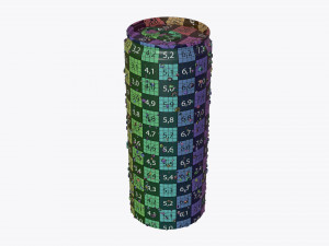 slim beverage can 250 ml with water drops Model 3D