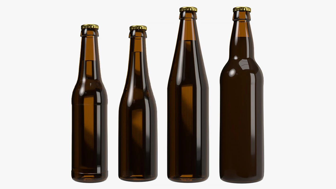 beer bottles 3D Model .c4d .max .obj .3ds .fbx .stl .blend 