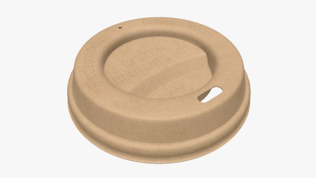 biodegradable lid for paper coffee cup Modello 3D .c4d .max .obj .3ds .fbx .stl .blend 