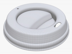 biodegradable lid for paper coffee cup Modello 3D