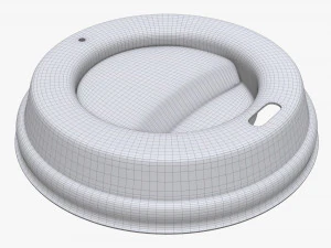 biodegradable lid for paper coffee cup 3D Model