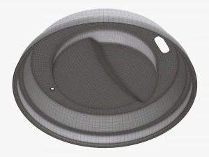 biodegradable lid for paper coffee cup 3D Model