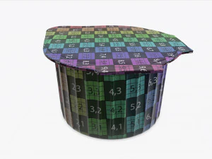 coffee creme jar unopened mock-up 3D Model