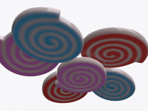 colorful twisted candies Modèle 3D
