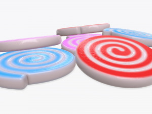 colorful twisted candies Modèle 3D