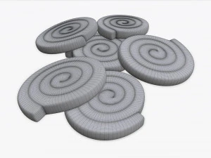 colorful twisted candies 3D Model