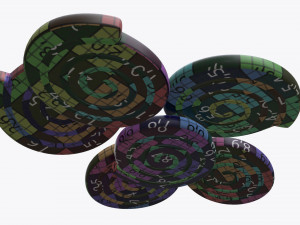 colorful twisted candies Modèle 3D