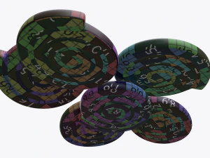colorful twisted candies 3D Model